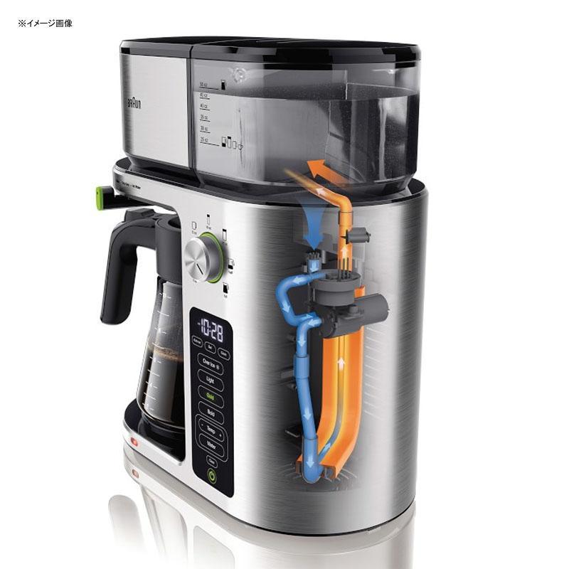 コーヒーメーカー マルチサーブ 10カップ ガラスカラフェ ブラウン BPAフリー Braun MultiServe Drip Coffee Makeの画像