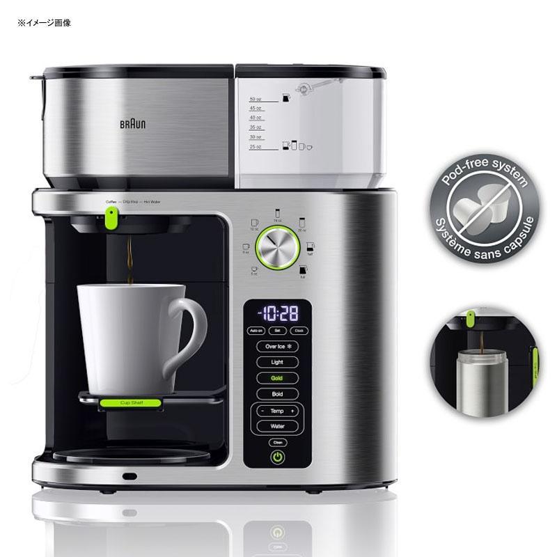 コーヒーメーカー マルチサーブ 10カップ ガラスカラフェ ブラウン BPAフリー Braun MultiServe Drip Coffee Makeの画像
