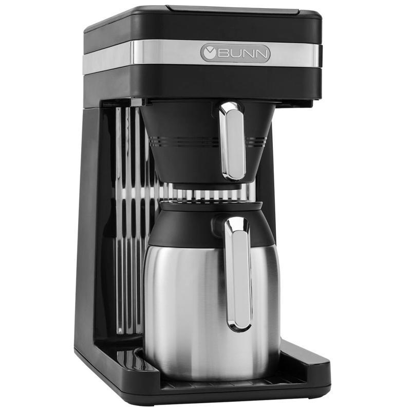 スピードブリュー コーヒーメーカー 高地対応 プラチナ 10カップ 魔法瓶 カラフェ ステンレスタンク アメリカ製 BUNN CSB3T High Aの画像