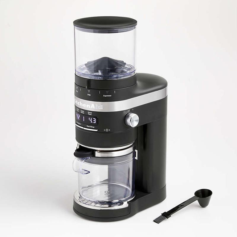 コーヒーグラインダー 豆挽き 設定70段階 臼型 キッチンエイド ポルタフィルター ホルダー エスプレッソ KitchenAid Burr Coffeの画像