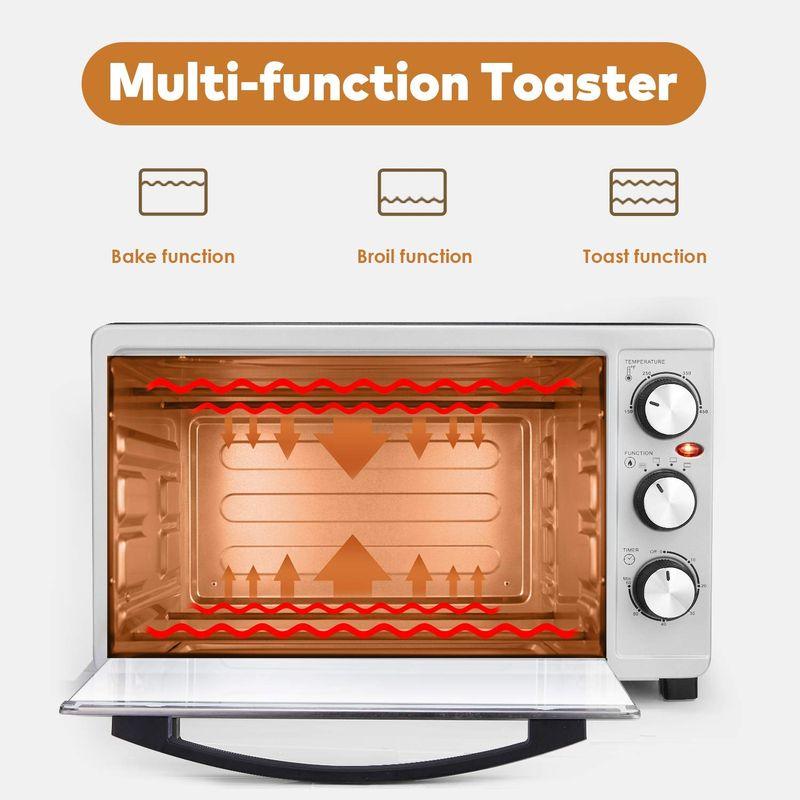 オーブントースター ステンレス TIBEK Toaster Oven 6 Slice Oven Toaster SpeedBaking