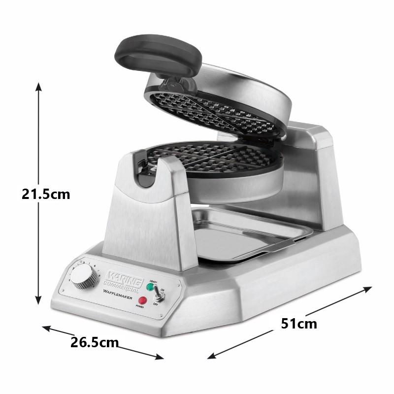 業務品質 ワッフルメーカー フッ素樹脂 ワーリング シングル 厚さ1.6cm 1時間35枚調理可能 Waring WWD180X Single Cla_4