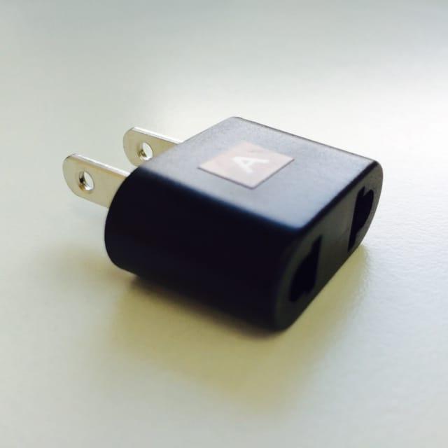 アメリカ家電を日本で使う為の専用変換プラグ (2ピン→2ピン) 片方幅広