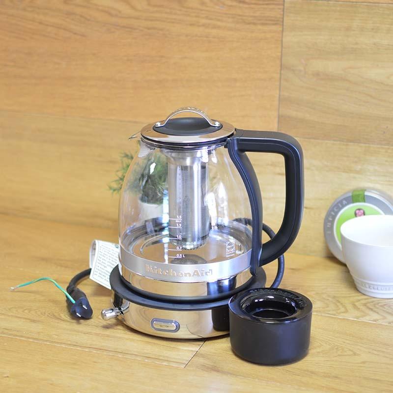 電気ケトル キッチンエイド ガラス ステンレス 茶こしつき KitchenAid KEK1322SS 1.5L Electric Glass