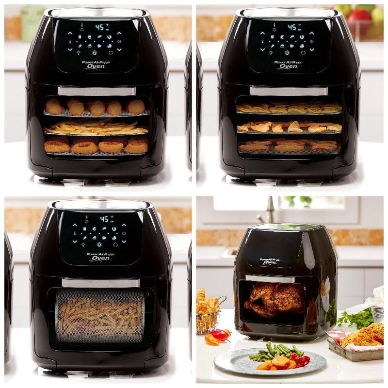 パワーノンフライヤー ディハイドレーター 食品乾燥機 ロティサリー チキン丸焼き 6 QT Power Air Fryer Oven Plus