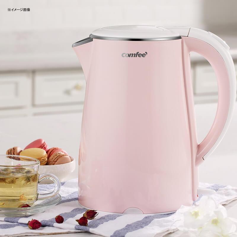 静かな 電気ケトル 1.7L BPAフリー さわっても熱くない 音が小さい COMFEE' MKHJ1705A1 FF0LEOQIY5