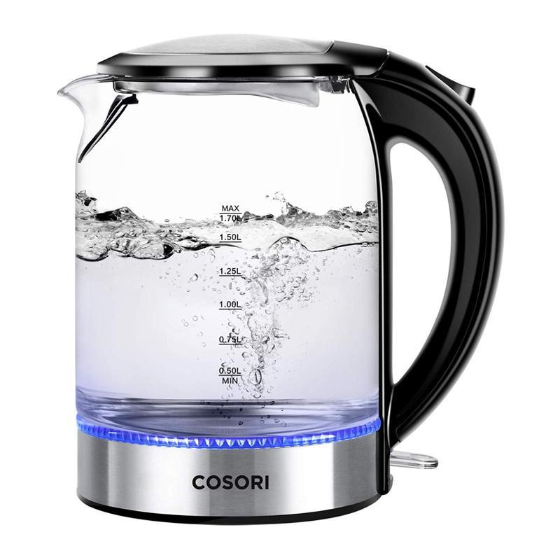 COSORIガラス電気ポット ガラス電気ケトル 1.7L BPAフリー LEDライト COSORI Electric Kettle