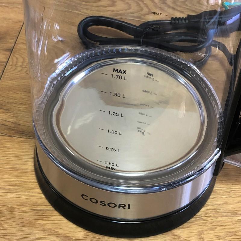 ガラス電気ケトル 1.7L BPAフリー LEDライト COSORI Electric Kettle