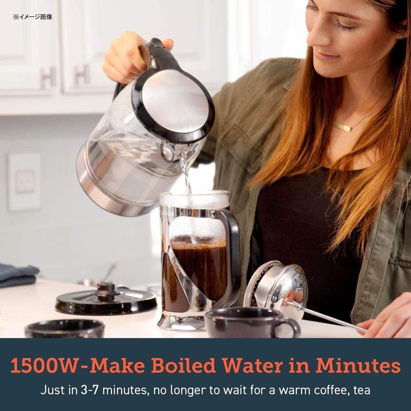 ガラス電気ケトル 1.7L BPAフリー LEDライト COSORI Electric Kettle
