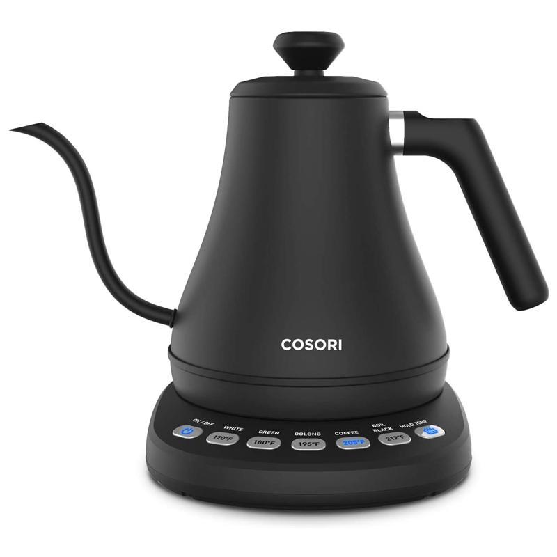 超極上美品　定価約2万　ＣＯＳＯＲＩ オリジナル電気グースネックケトル　電気ケトル　ポット 電気ケトル 0.8L グースネック 温度調節可能 マットブラック