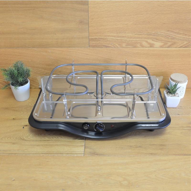 ラクレットグリル オーブン ハミルトンビーチ 波型 フラット 同時調理