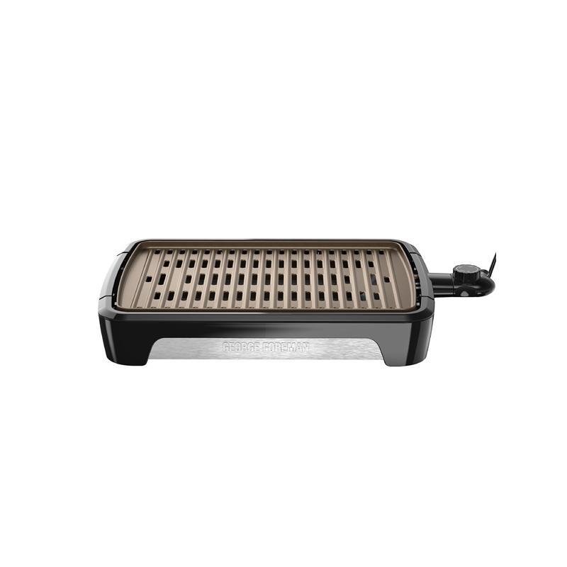 スモークレス 電気グリル 煙が少ない PFOAフリー ジョージフォアマン George Foreman Open Grate Smokeless Gr_1