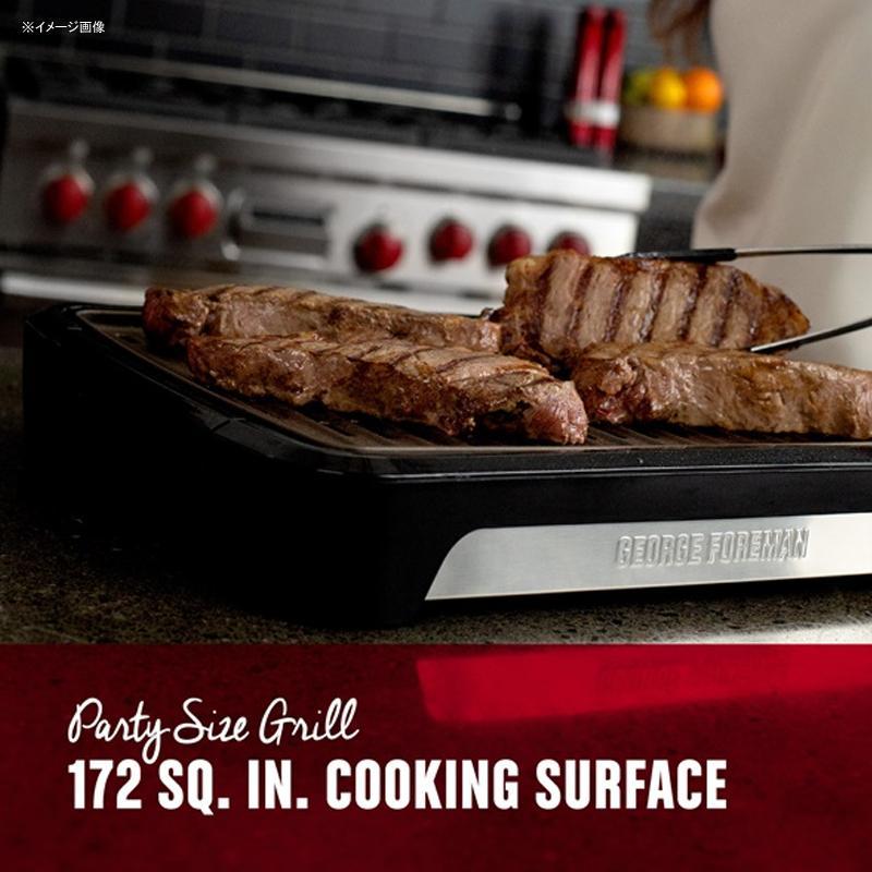 スモークレス 電気グリル 煙が少ない PFOAフリー ジョージフォアマン George Foreman Open Grate Smokeless Gr_6