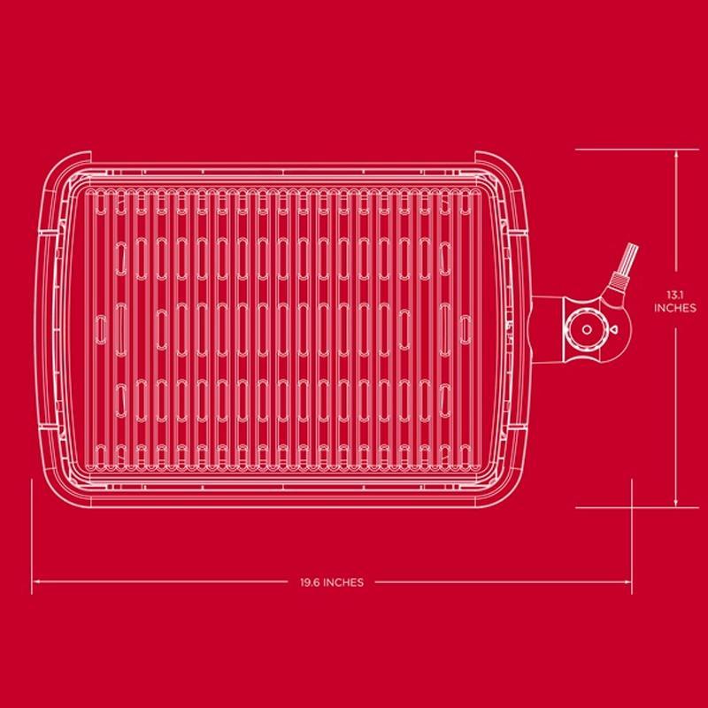 スモークレス 電気グリル 煙が少ない PFOAフリー ジョージフォアマン George Foreman Open Grate Smokeless Gr_7