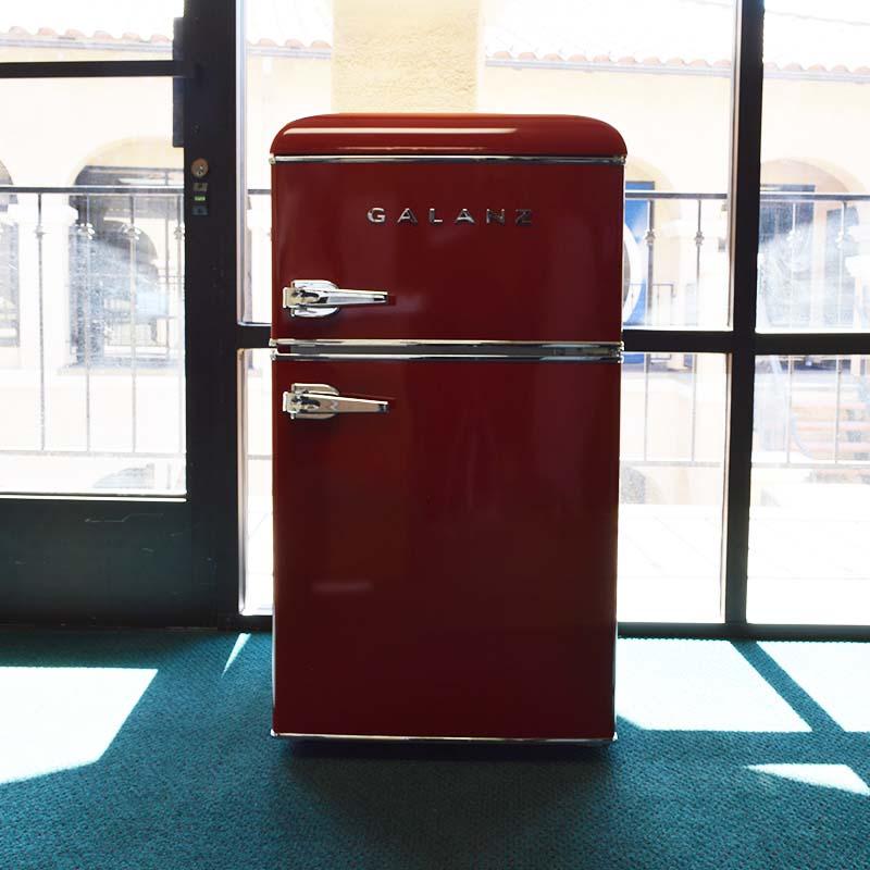冷蔵庫 冷凍庫 88L 2ドア レトロ Galanz 3.1 cu ft Retro Mini Fridge