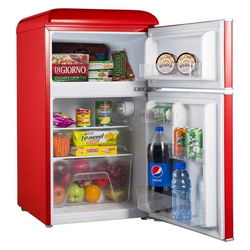 冷蔵庫 冷凍庫 88L 2ドア レトロ Galanz 3.1 cu ft Retro Mini Fridge