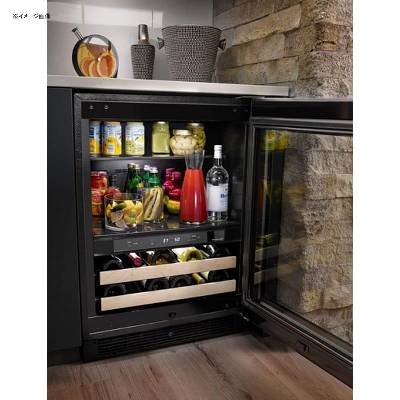 ビルトイン 冷蔵庫 キッチンエイド アンダーカウンター ステンレス 136L ワインセラー ウッドラック ガラスドア KitchenAid