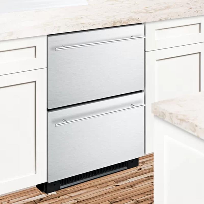 冷蔵庫 冷凍庫 2段式 引き出し ビルトイン アンダーカウンター 140l ステンレス Summit Built In 23 75 Inch 4 8 カリフォルニアキッチンマーケット 通販 Yahoo ショッピング