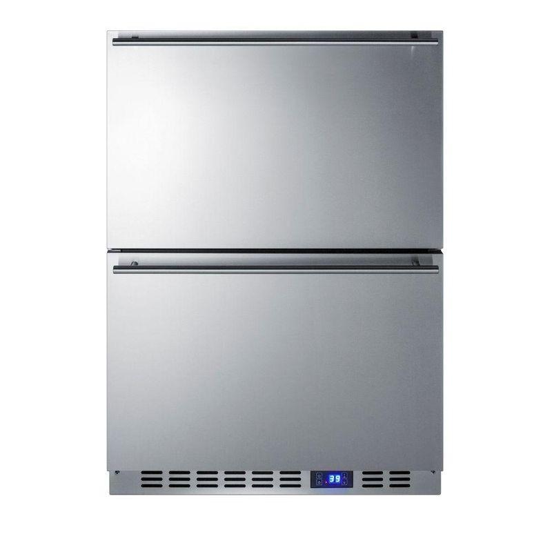 冷蔵庫 2段式 引き出し ビルトイン アンダーカウンター 96L ステンレス Summit Appliance 24 in. 3.4 cu. ft.｜cakmkt｜02