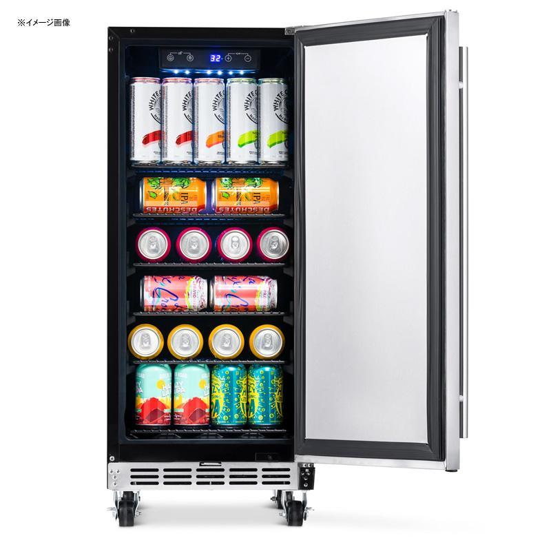 全天候型 冷蔵庫 ビルトイン 最大90缶 キャスター付 ステンレス 屋外