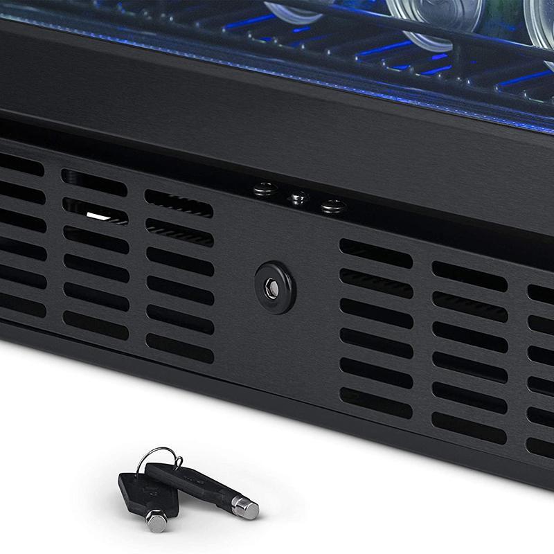 冷蔵庫 ビルトイン 最大177缶 ビバレッジクーラー ガラスドア ステンレス ニューエアー NewAir NBC177 Beverage Coolerの画像