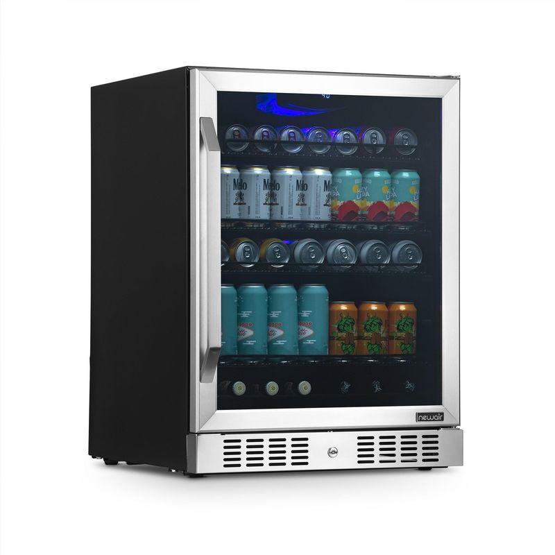冷蔵庫 ビルトイン 最大177缶 ビバレッジクーラー ガラスドア ステンレス ニューエアー NewAir NBC177 Beverage Coolerの画像