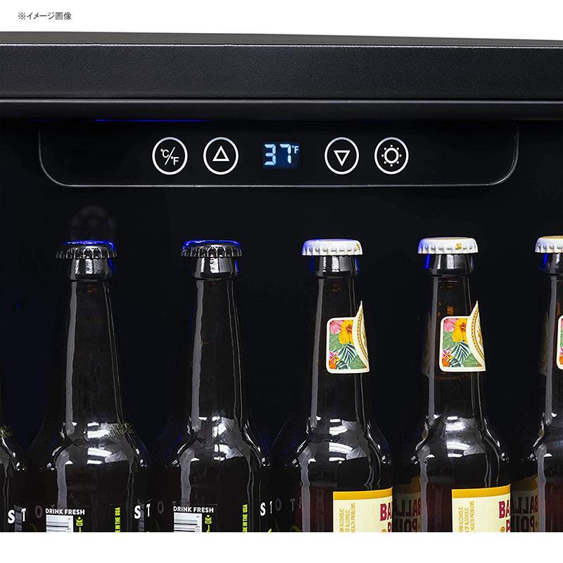 冷蔵庫 ビルトイン 最大177缶 ビバレッジクーラー ガラスドア ステンレス ニューエアー NewAir NBC177 Beverage Coolerの画像