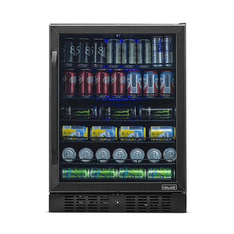 冷蔵庫 ビルトイン 最大177缶 ビバレッジクーラー ガラスドア ステンレス ニューエアー NewAir NBC177 Beverage Coolerの画像