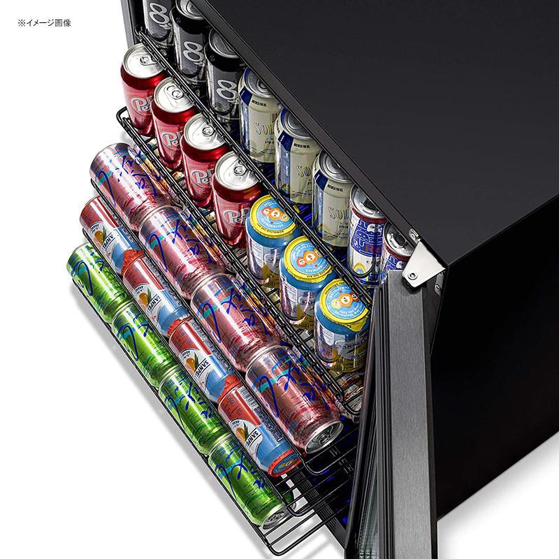 冷蔵庫 ビルトイン 最大177缶 ビバレッジクーラー ガラスドア ステンレス ニューエアー NewAir NBC177 Beverage Coolerの画像