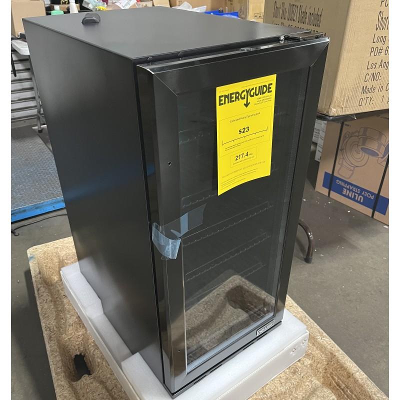 冷蔵庫 ビルトイン 最大96缶 ビバレッジクーラー ガラスドア ブラック ステンレス ニューエアー NewAir NBC096BS00 Beveragの画像