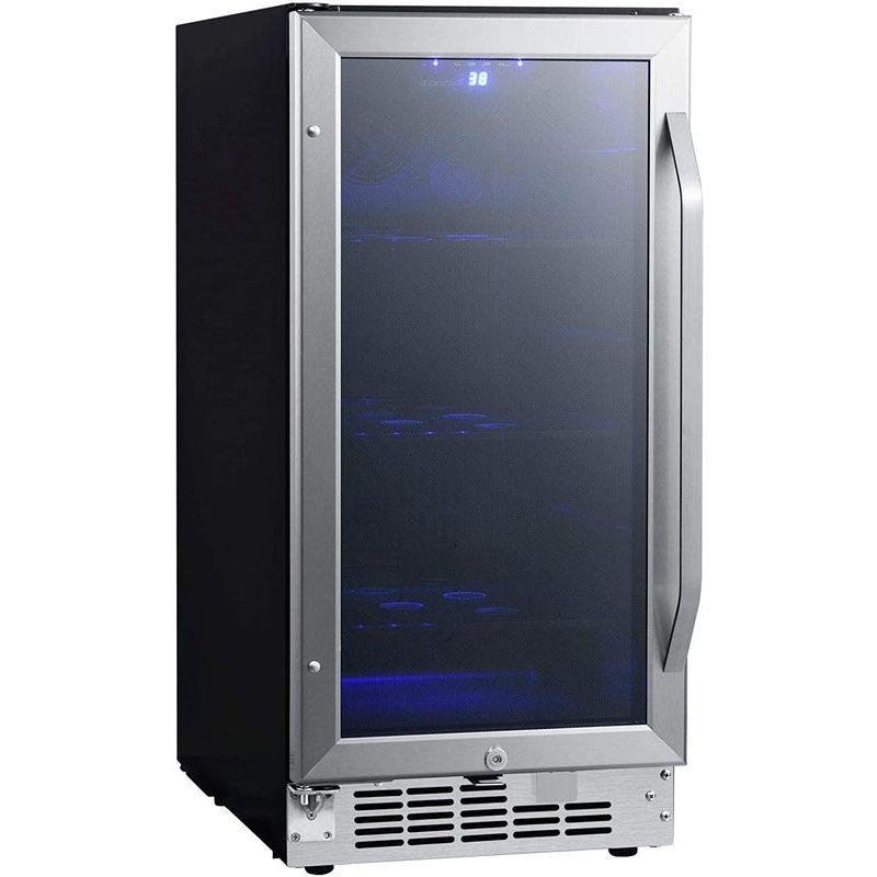 ビルトイン 冷蔵庫 アンダーカウンター 最大80缶 カウンター下 ガラスドア ブラック 幅38cm EdgeStar CBR902SG 15 Inchの画像