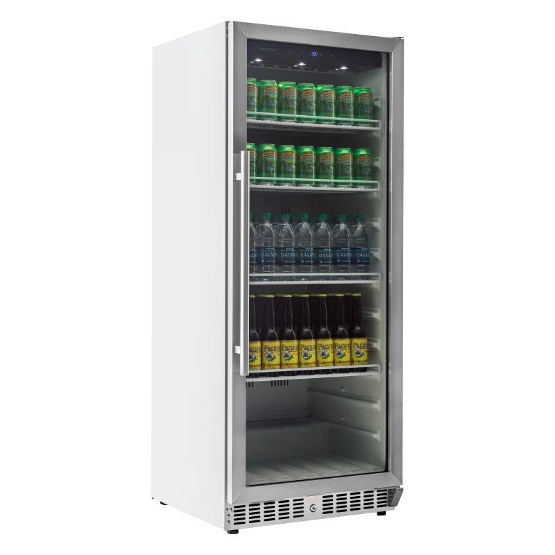 ビルトイン 冷蔵庫 287L ガラスドア ワイヤーシェルフ4段 EdgeStar