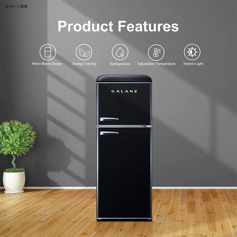 冷蔵庫 冷凍庫 130L 2ドア レトロ 4.6 cu. ft. Retro Mini Fridge with