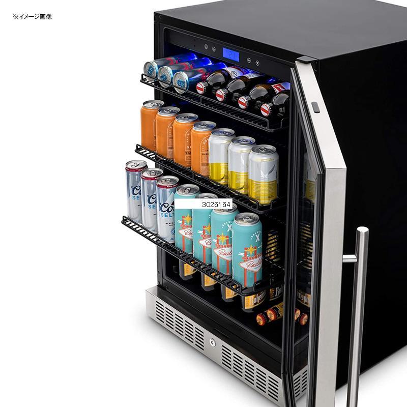 冷蔵庫 224缶 ビルトイン可 ビバレッジクーラー ステンレス ガラスドア 鍵付 ニューエアー NewAir NBC224SS00 Beverageの画像