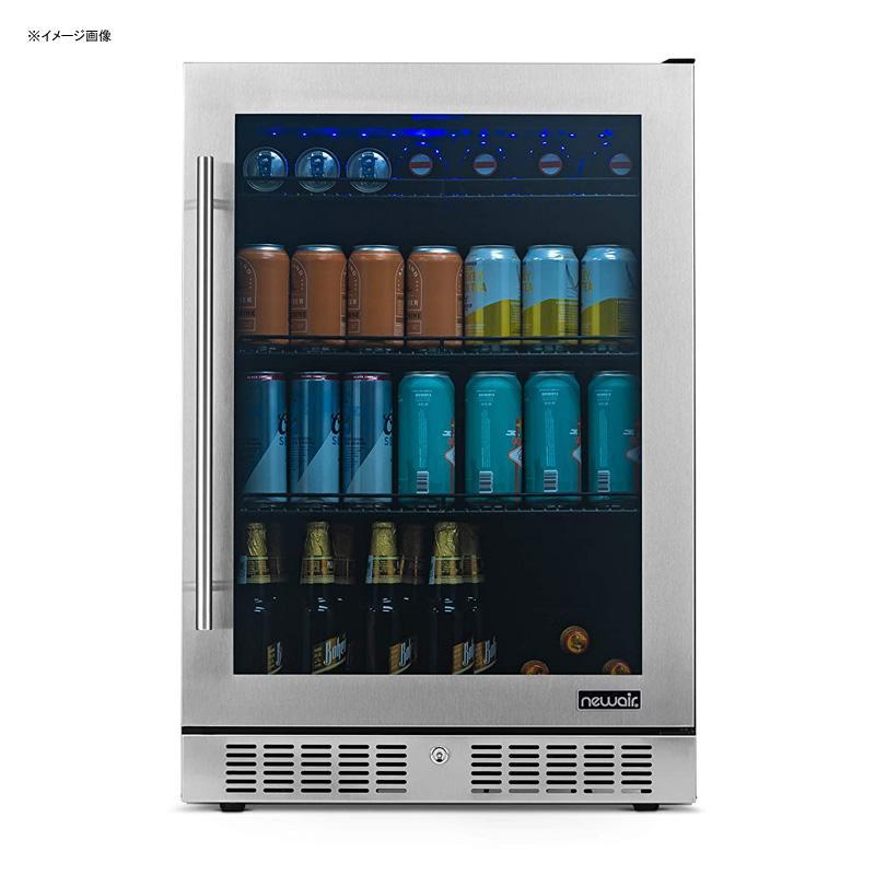 冷蔵庫 224缶 ビルトイン可 ビバレッジクーラー ステンレス ガラスドア 鍵付 ニューエアー NewAir NBC224SS00 Beverageの画像