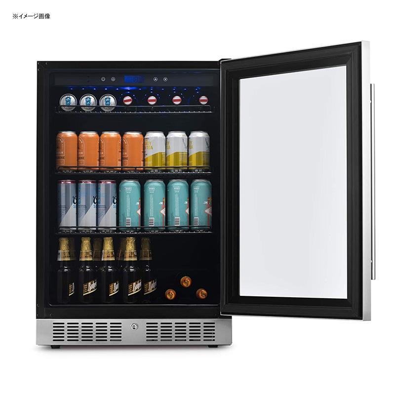 冷蔵庫 224缶 ビルトイン可 ビバレッジクーラー ステンレス ガラスドア 鍵付 ニューエアー NewAir NBC224SS00 Beverageの画像