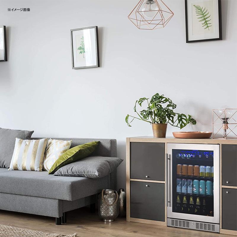 冷蔵庫 224缶 ビルトイン可 ビバレッジクーラー ステンレス ガラスドア 鍵付 ニューエアー NewAir NBC224SS00 Beverageの画像