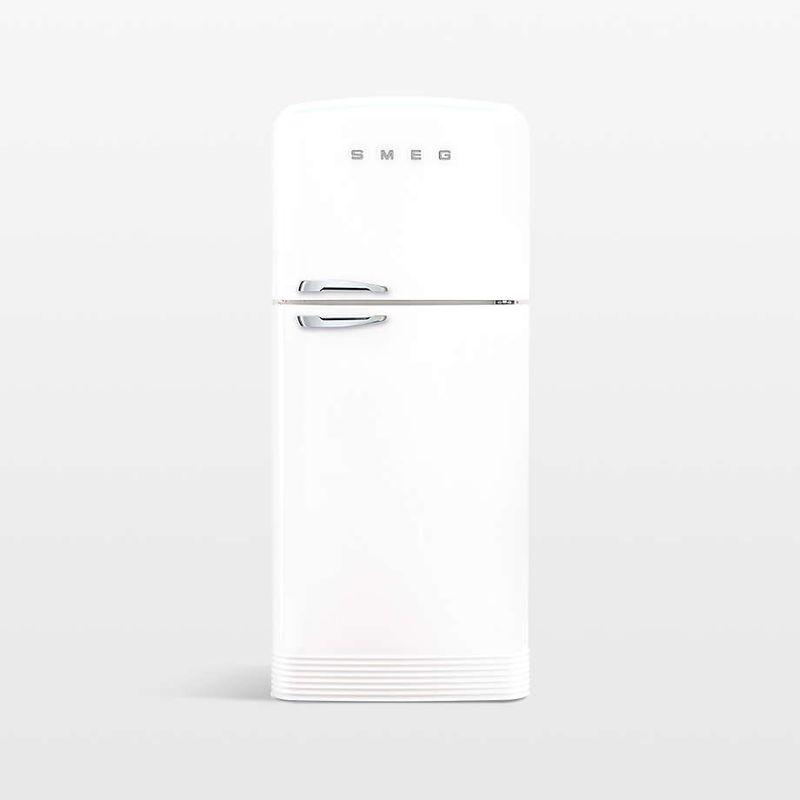 SMEG（スメッグ）社製冷凍冷蔵庫　クリーム 100V FAB50P 右開き 冷蔵庫 冷凍庫 524L 自動霜取 スメッグ イタリア製 レトロ ビンテージ