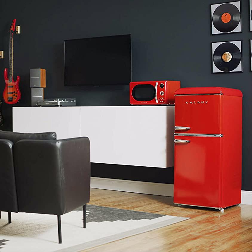 電子レンジ 20L 700W レトロ ビンテージ Galanz GLCMKA07BER-07