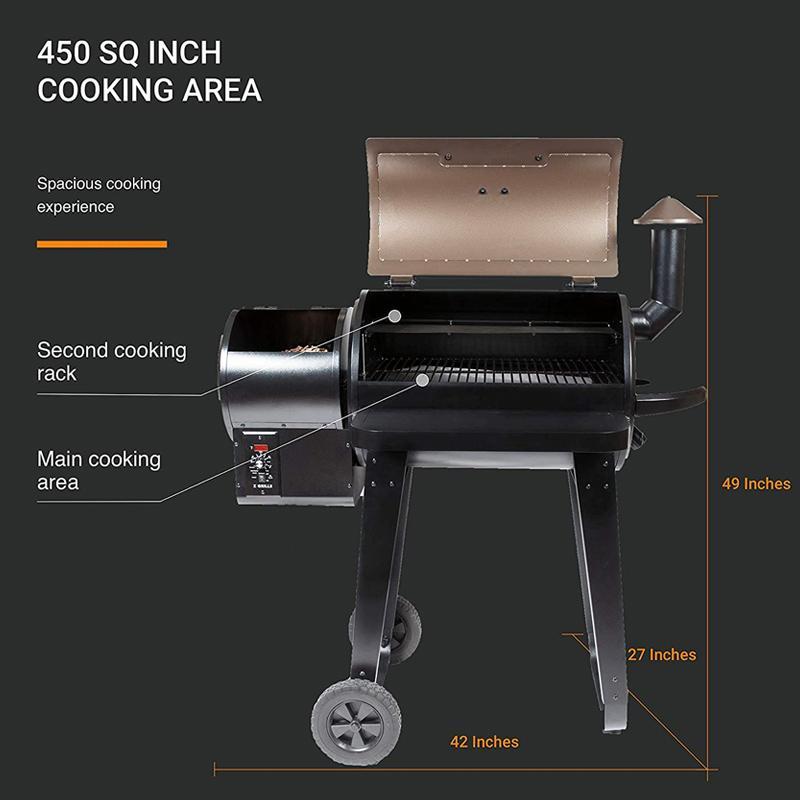 US. BBQガスグリル スモーカー ペレット用 グリル 電気スモーカー 燻製機 温度調節 バーベキュー