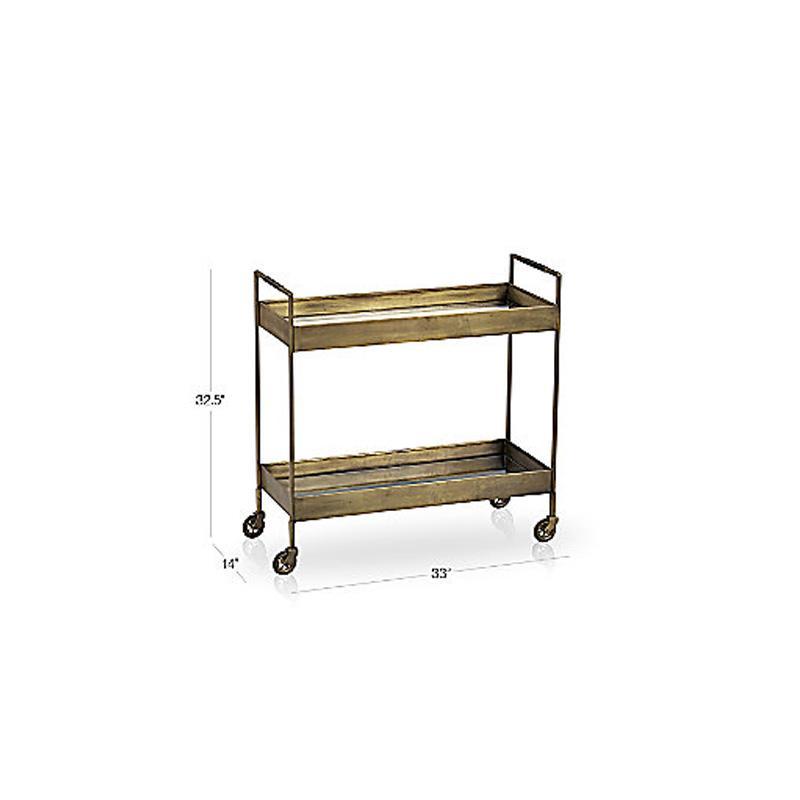 バーカート 幅84cm アンティークブラス 限定モデル Crate and Barrel 