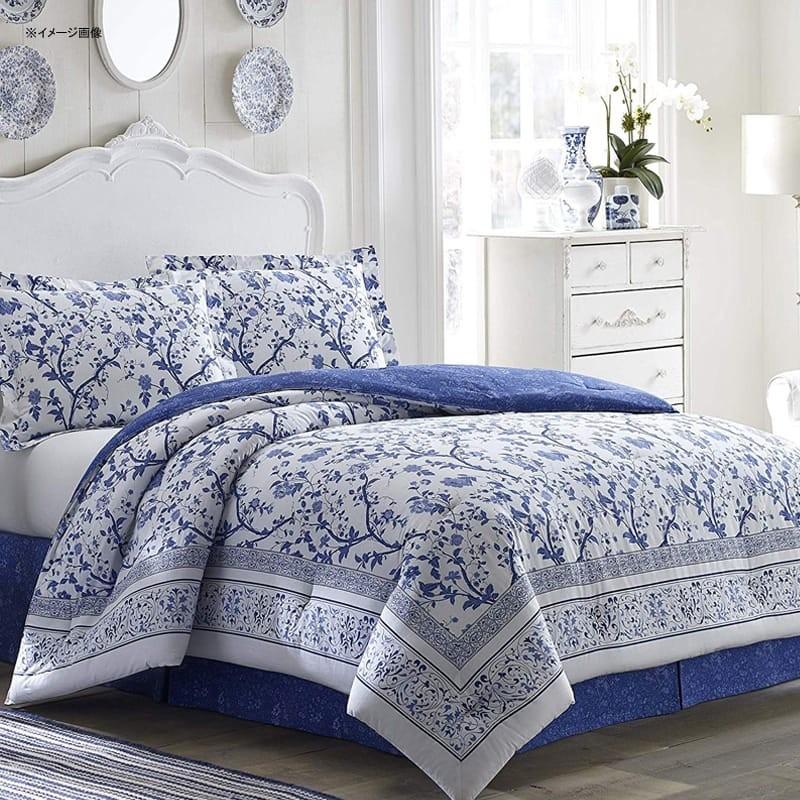 限定価格セール ローラアシュレイ コンフォーター 枕カバー ベッドスカートセット シャーロット ブルー イギリス ヨーロッパ リバーシブル コットン ポイント10倍 Blog Lonolife Com