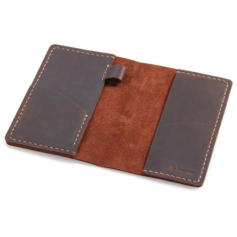 ノート用レザーカバー ハンドメイド ビンテージレザー 9×14cm モレスキン カイエ ジャーナル POCKET ポケットサイズ Leather Joの画像