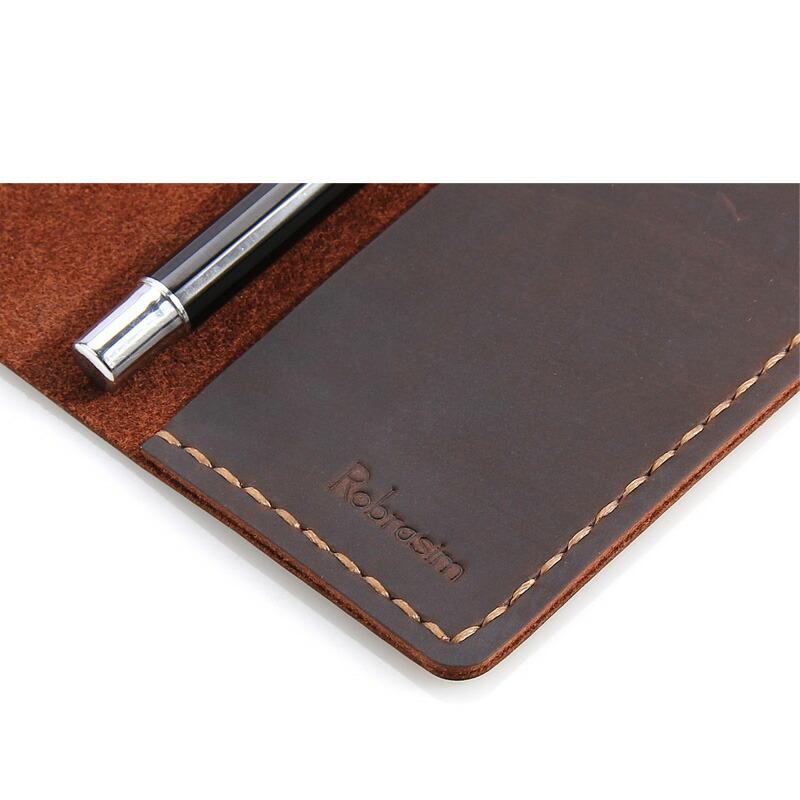 ノート用レザーカバー ハンドメイド ビンテージレザー 9×14cm モレスキン カイエ ジャーナル POCKET ポケットサイズ Leather Joの画像