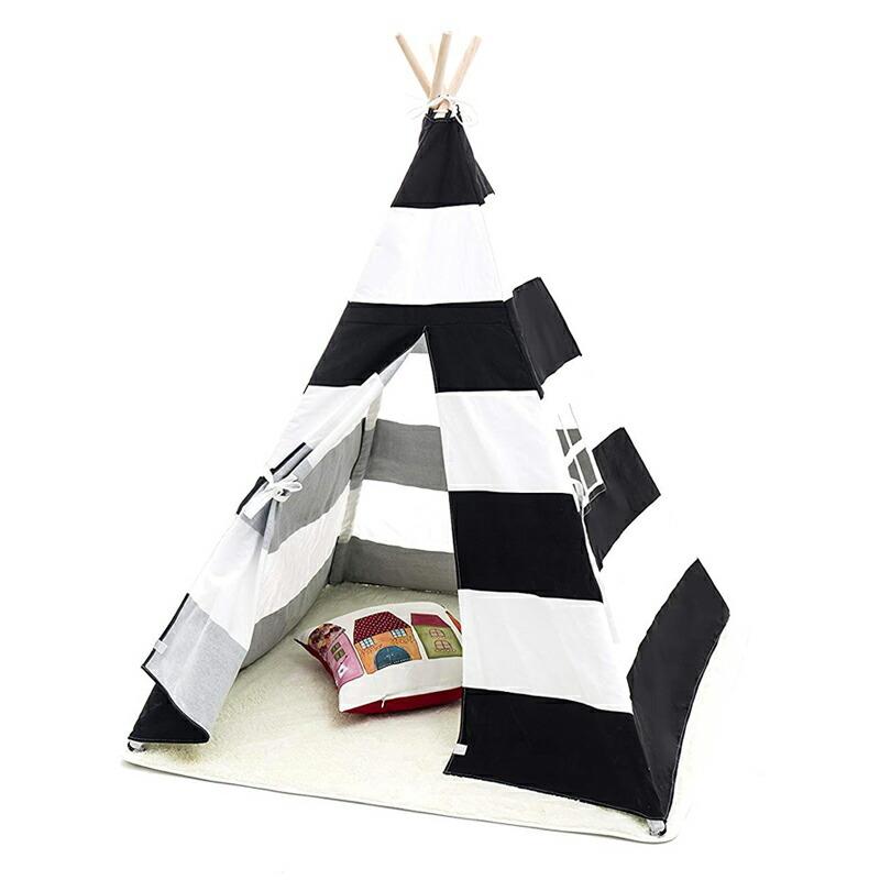striped teepee tent