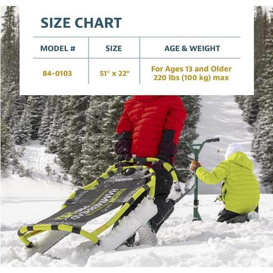 スノースライダー ハンマーヘッド ソリ Yukon Hammerhead Pro HD Steerable Snow Sled with Alumin_3
