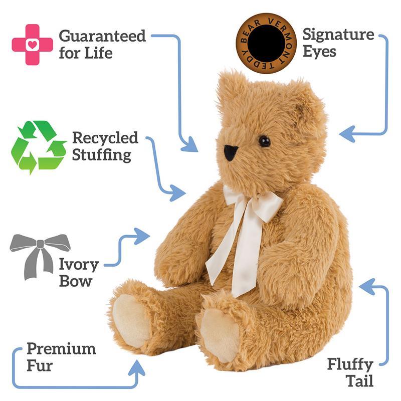 柔らかい クマ ぬいぐるみ 51cm バーモント州 テディベア リサイクル素材 アメリカ製 Vermont Teddy Bear 20\" World'の画像