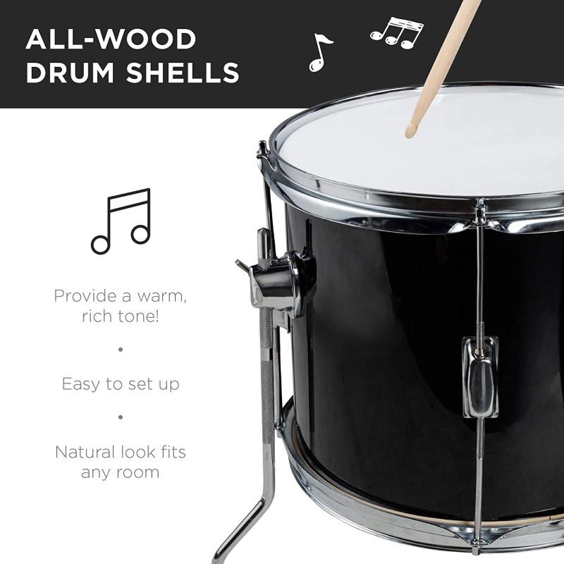 ドラムセット 子供用 キッズ ジュニア Best Choice Products 5-Piece Kids Beginner All Wood Jun_2