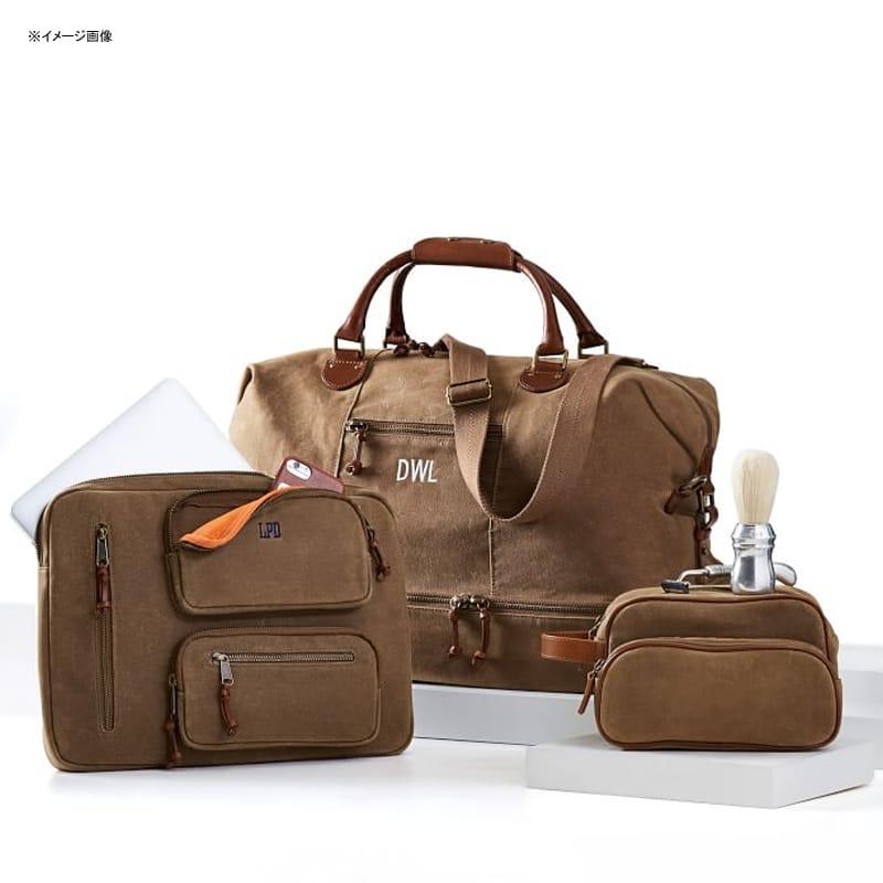 ボストンバッグ 幅28.5cm 旅行 マークアンドグラハム イニシャル入れ可能 ワックスキャンバス ダッフルバッグ ウィークエンダー 靴収納可 MARの画像