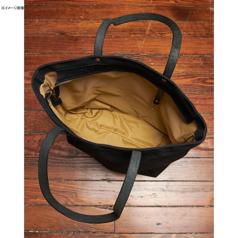 ジッパートート アメリカ製 レザーストラップ ブラック 黒 コットンツイル バッグ ARTIFACT Black Twill Zipper Toteの画像